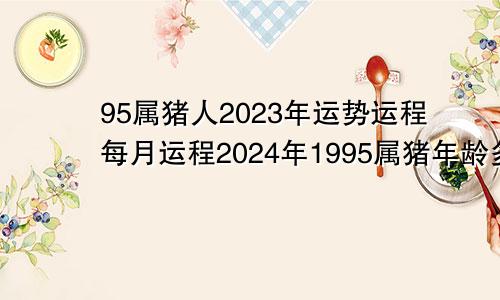 95属猪人2023年运势运程每月运程2024年1995属猪年龄多大