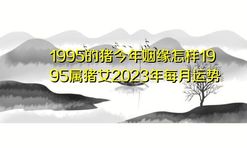 1995的猪今年姻缘怎样1995属猪女2023年每月运势