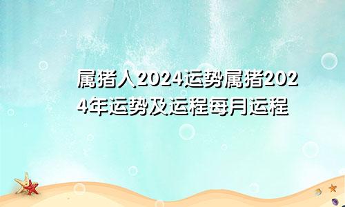 属猪人2024运势属猪2024年运势及运程每月运程