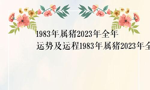 1983年属猪2023年全年运势及运程1983年属猪2023年全年运势详解