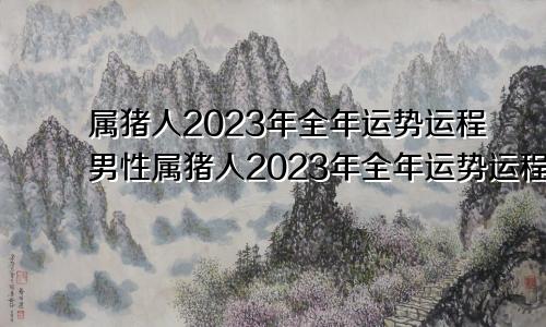 属猪人2023年全年运势运程男性属猪人2023年全年运势运程女性