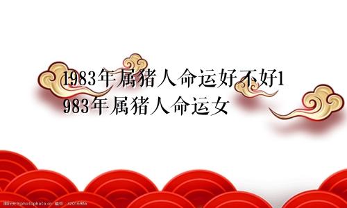 1983年属猪人命运好不好1983年属猪人命运女