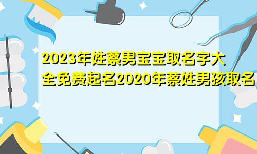 2023年姓蔡男宝宝取名字大全免费起名2020年蔡姓男孩取名