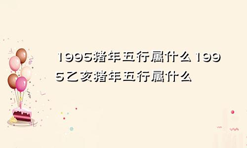 1995猪年五行属什么1995乙亥猪年五行属什么