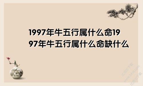 1997年牛五行属什么命1997年牛五行属什么命缺什么