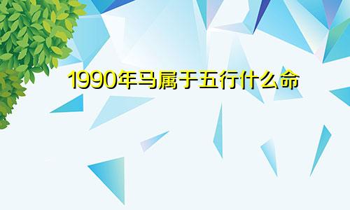 1990年马属于五行什么命