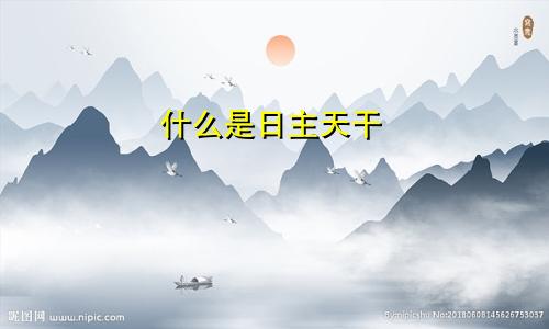 什么是日主天干