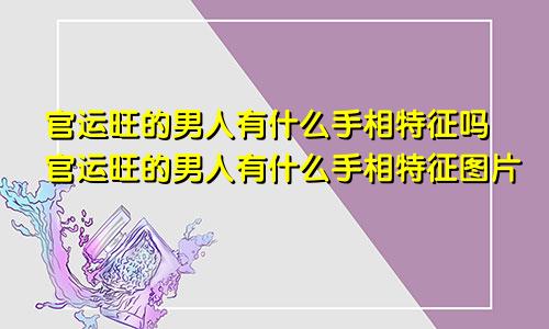 官运旺的男人有什么手相特征吗官运旺的男人有什么手相特征图片