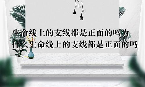 生命线上的支线都是正面的吗为什么生命线上的支线都是正面的吗