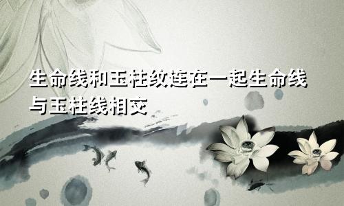 生命线和玉柱纹连在一起生命线与玉柱线相交