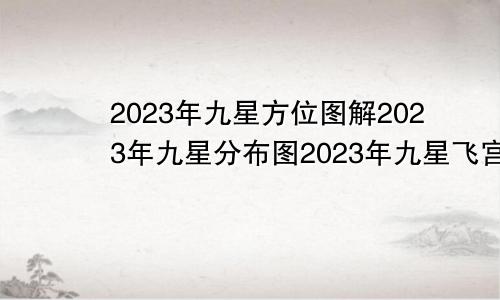 2023年九星方位图解2023年九星分布图2023年九星飞宫流年图