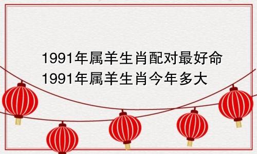 1991年属羊生肖配对最好命1991年属羊生肖今年多大