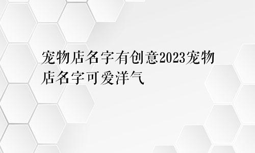 宠物店名字有创意2023宠物店名字可爱洋气