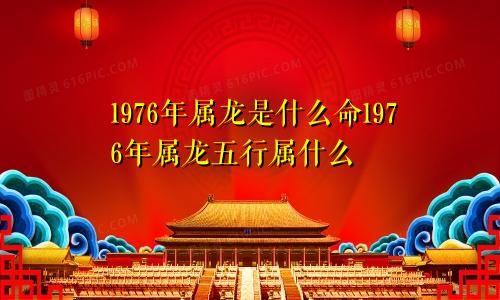 1976年属龙是什么命1976年属龙五行属什么