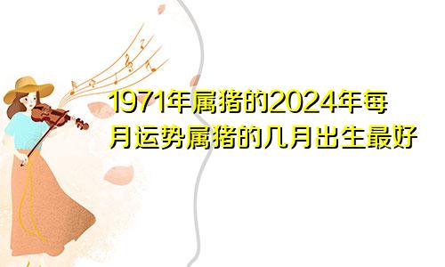 1971年属猪的2024年每月运势属猪的几月出生最好