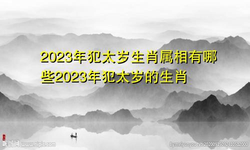 2023年犯太岁生肖属相有哪些2023年犯太岁的生肖