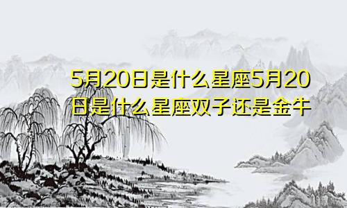 5月20日是什么星座5月20日是什么星座双子还是金牛