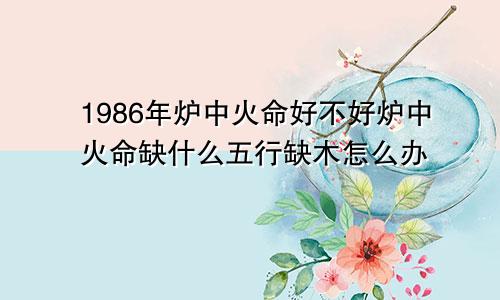 1986年炉中火命好不好炉中火命缺什么五行缺木怎么办