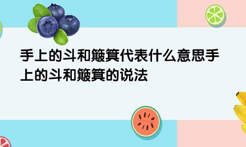 手上的斗和簸箕代表什么意思手上的斗和簸箕的说法