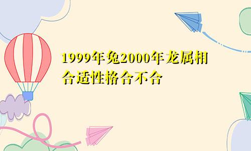 1999年兔2000年龙属相合适性格合不合