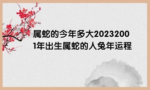 属蛇的今年多大20232001年出生属蛇的人兔年运程