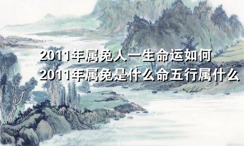 2011年属兔人一生命运如何2011年属兔是什么命五行属什么