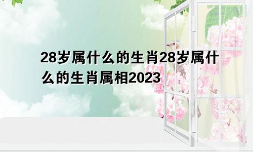 28岁属什么的生肖28岁属什么的生肖属相2023