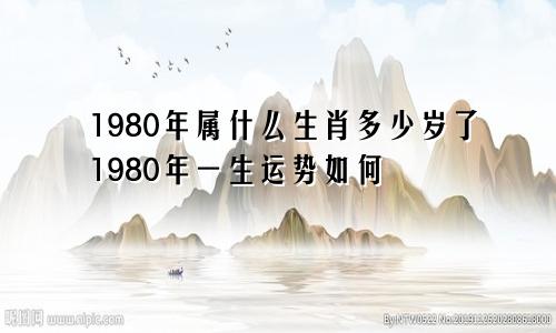 1980年属什么生肖多少岁了1980年一生运势如何