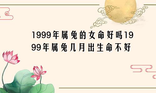 1999年属兔的女命好吗1999年属兔几月出生命不好