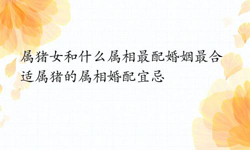 属猪女和什么属相最配婚姻最合适属猪的属相婚配宜忌