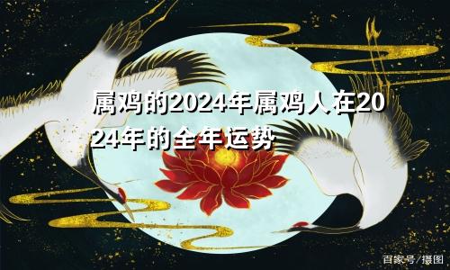 属鸡的2024年属鸡人在2024年的全年运势