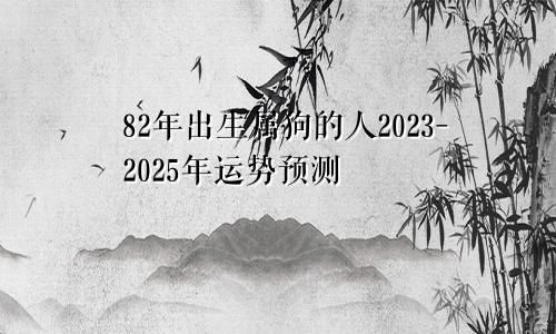 82年出生属狗的人2023-2025年运势预测