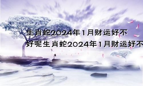 生肖蛇2024年1月财运好不好呢生肖蛇2024年1月财运好不好呀