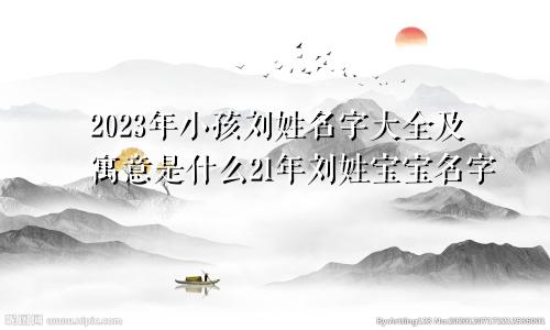 2023年小孩刘姓名字大全及寓意是什么21年刘姓宝宝名字