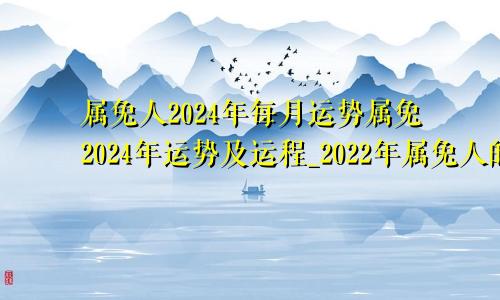 属兔人2024年每月运势属兔2024年运势及运程_2022年属兔人的全年运势