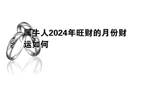 属牛人2024年旺财的月份财运如何