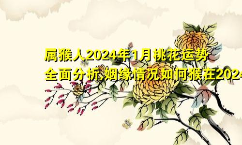 属猴人2024年1月桃花运势全面分析,姻缘情况如何猴在2024年的每月运势如何