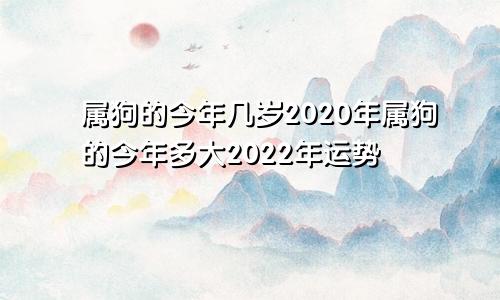 属狗的今年几岁2020年属狗的今年多大2022年运势