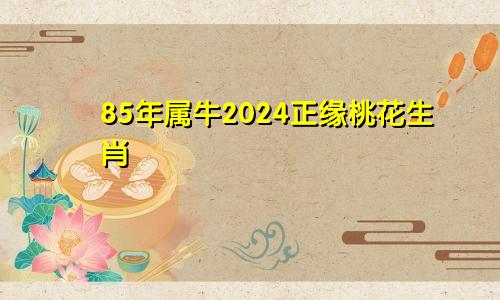 85年属牛2024正缘桃花生肖