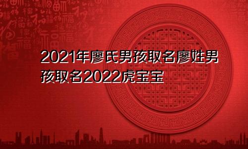 2021年廖氏男孩取名廖姓男孩取名2022虎宝宝