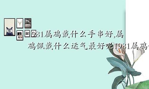 1981属鸡戴什么手串好,属鸡佩戴什么运气最好呢1981属鸡佩戴什么手链好