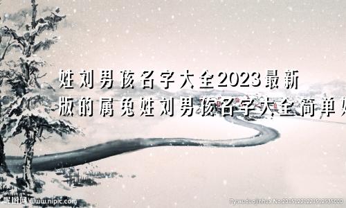 姓刘男孩名字大全2023最新版的属兔姓刘男孩名字大全简单好听