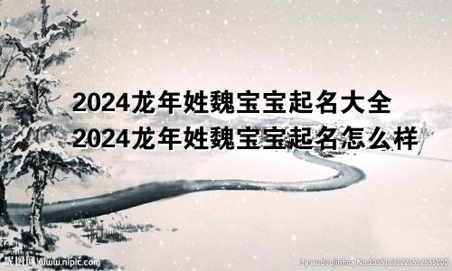 2024龙年姓魏宝宝起名大全2024龙年姓魏宝宝起名怎么样