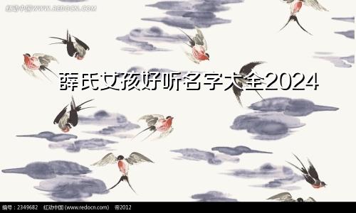 薛氏女孩好听名字大全2024