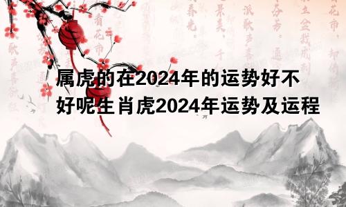 属虎的在2024年的运势好不好呢生肖虎2024年运势及运程