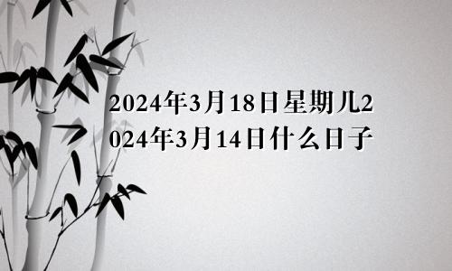 2024年3月18日星期几2024年3月14日什么日子