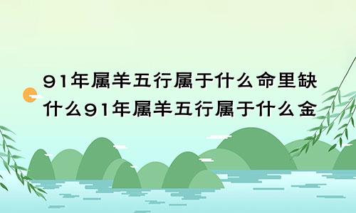 91年属羊五行属于什么命里缺什么91年属羊五行属于什么金