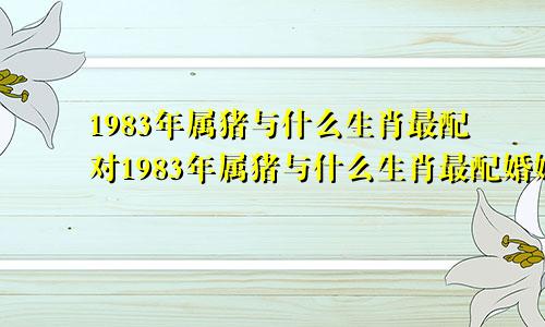 1983年属猪与什么生肖最配对1983年属猪与什么生肖最配婚姻