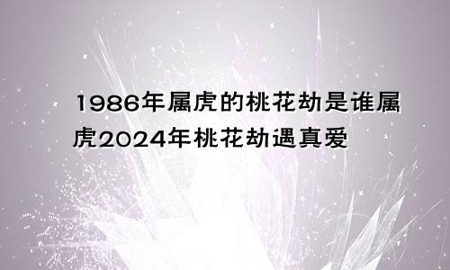 1986年属虎的桃花劫是谁属虎2024年桃花劫遇真爱