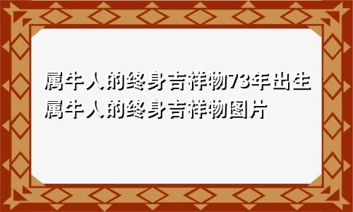 属牛人的终身吉祥物73年出生属牛人的终身吉祥物图片